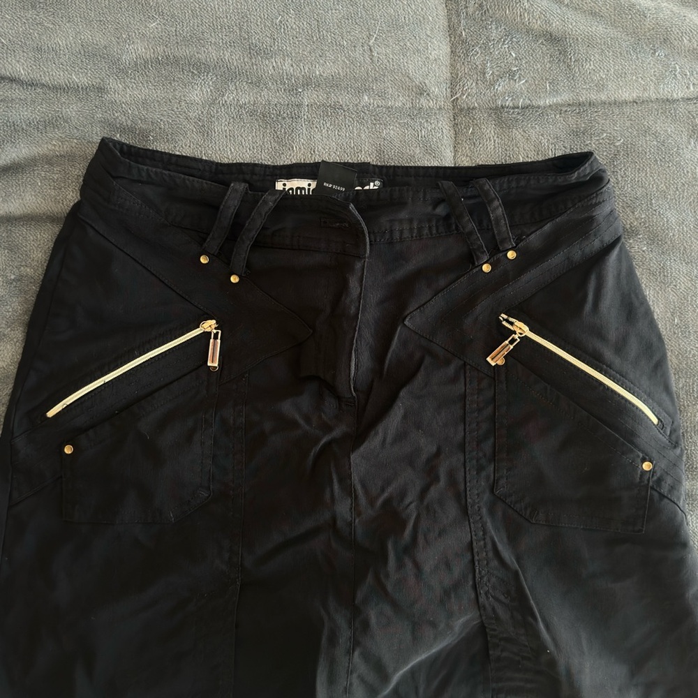 Jamie Sadock Black Trousers with Gold Highlights